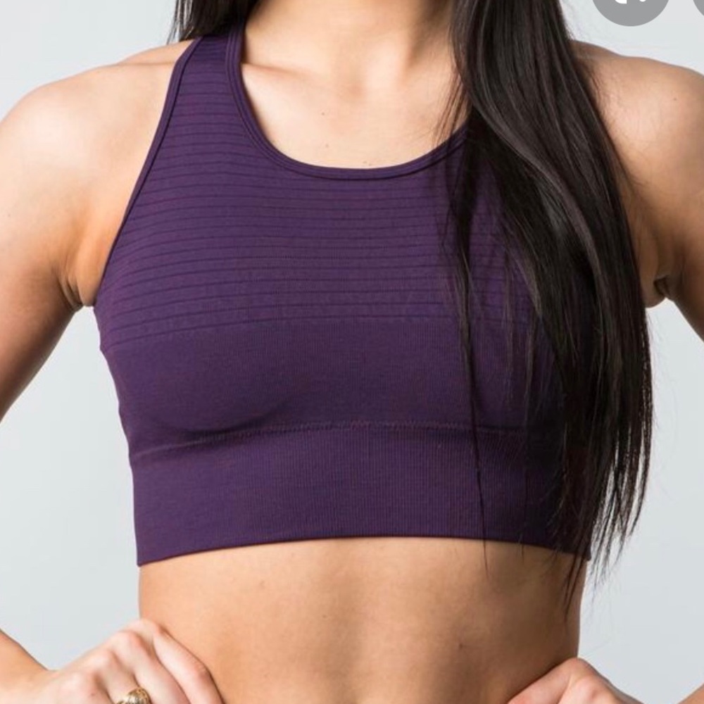 Purple Noir Alphalete Vault Bra